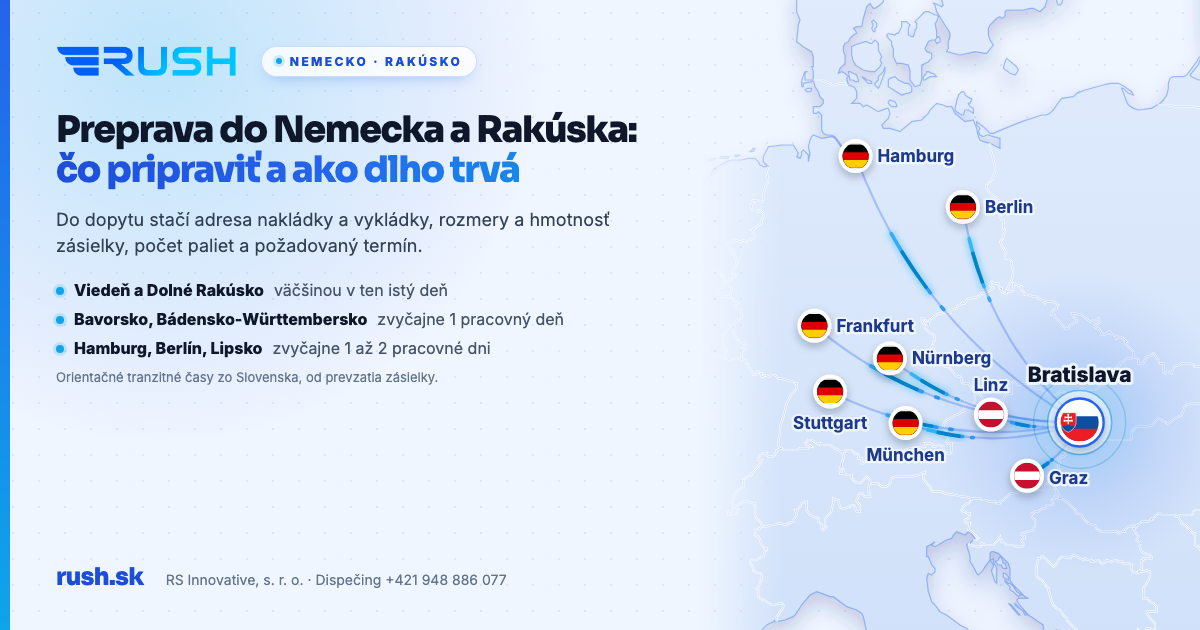 Nákladné vozidlo na ceste do Nemecka a Rakúska s dokladmi k zásielke